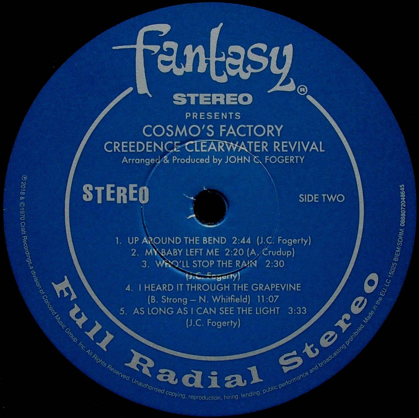 Creedence Clearwater Revival Cosmos Factory : LP Label B